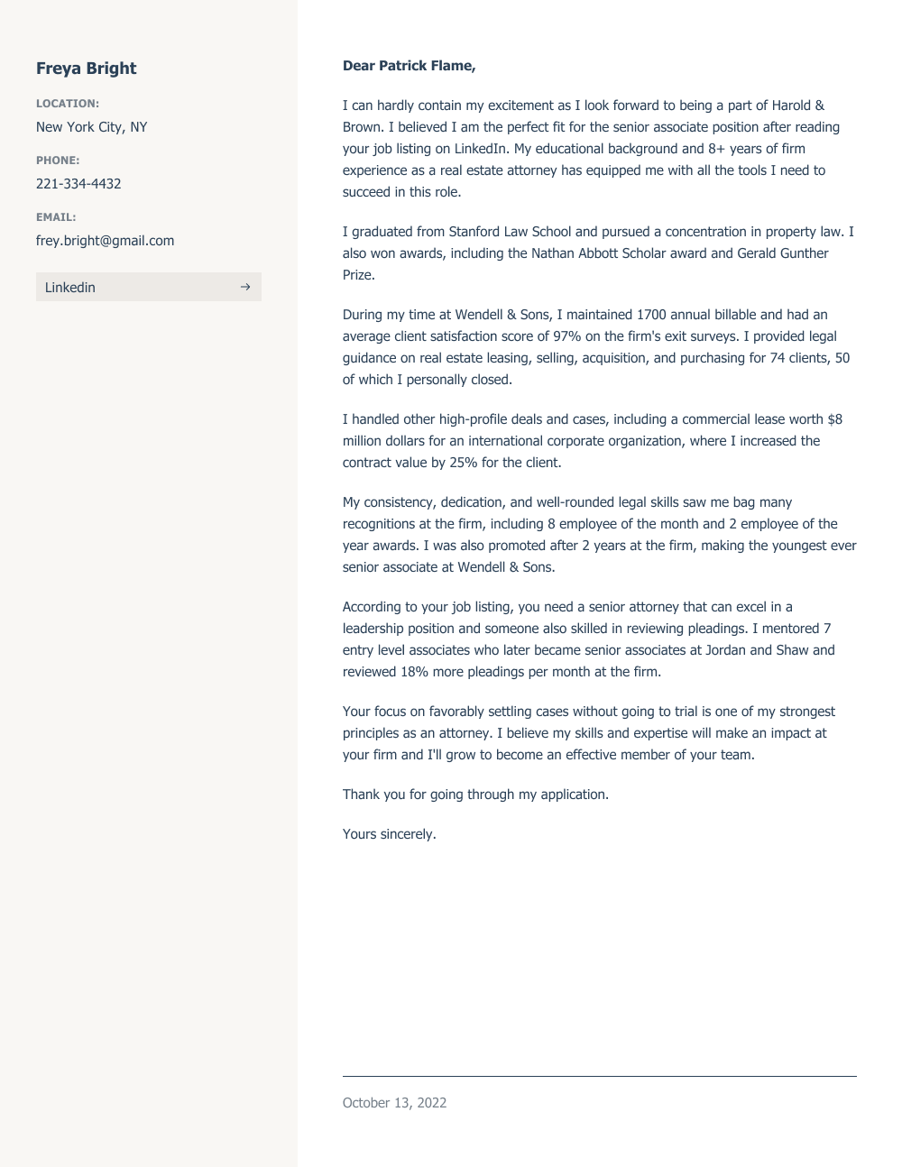 1 Lawyer Cover Letter Examples With In Depth Guidance