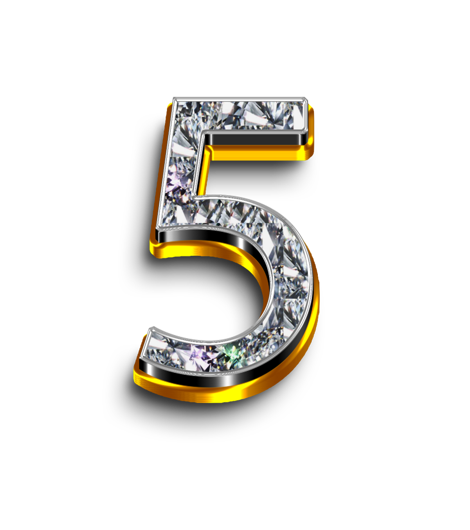 3D 5 Five Number Number 5 In 3D Png Clipart 2975366 Pikpng