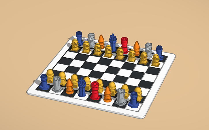 3D Design Medieval Chess Tinkercad