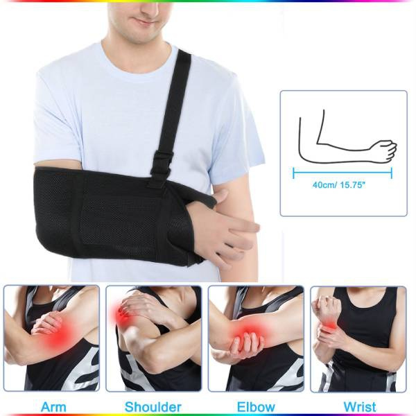 Amazon Com Braceup Arm Sling For Shoulder Injury For Women And Men Rotator Cuff Torn Wrist And Elbow Surgery With Adjustable Padded Arm Support Strap Health Household