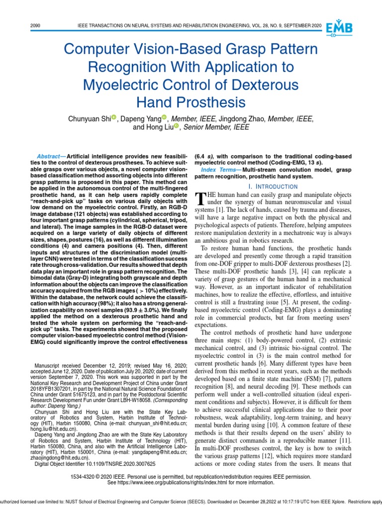 Arduino Based Myoelectric Control Towards Longitudinal Study Of Prosthesis Use
