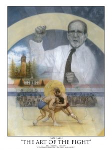 Dan Gable Poster By Nancy Ostrovsky