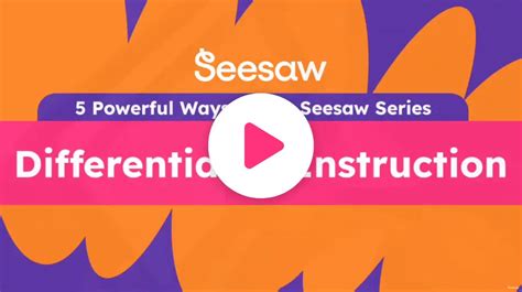 Differentiated Instructions Personalized Learning Seesaw