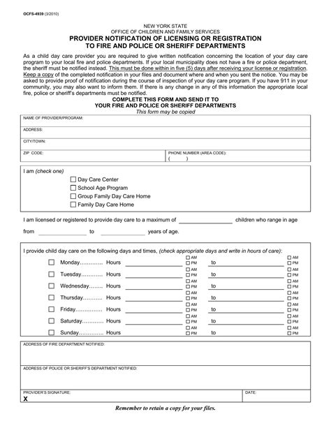 Form Ocfs 5200C Fill Out Sign Online And Download Printable Pdf New