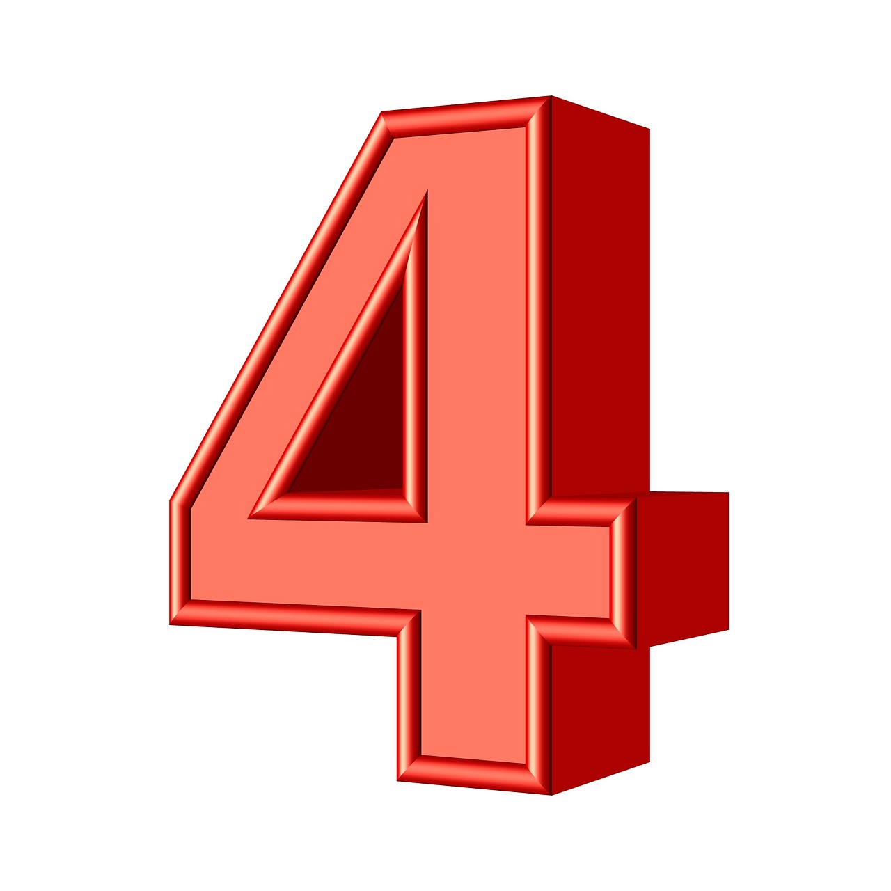 Four 4 Number Design Collection Free Image From Needpix Com