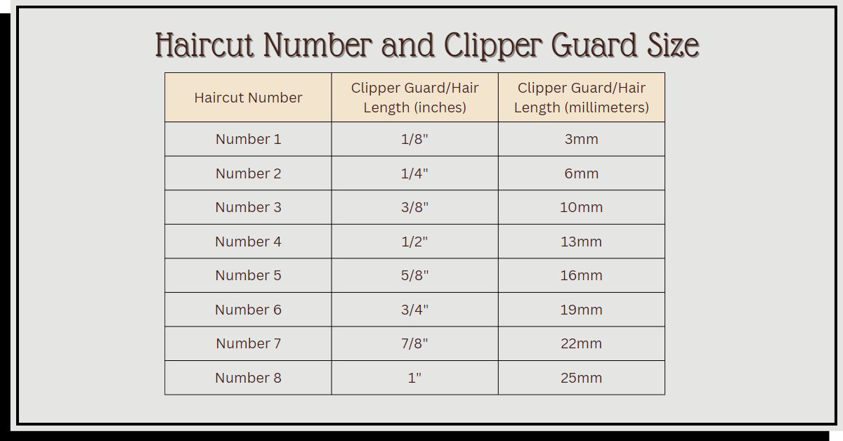 Hair Clipper Sizes 8 Haircut Numbers Examples
