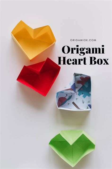 How To Make An Easy Origami Heart Box Origami Ok
