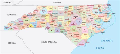 Map Of Counties In North Carolina With Cities At Maddison Chapman Blog