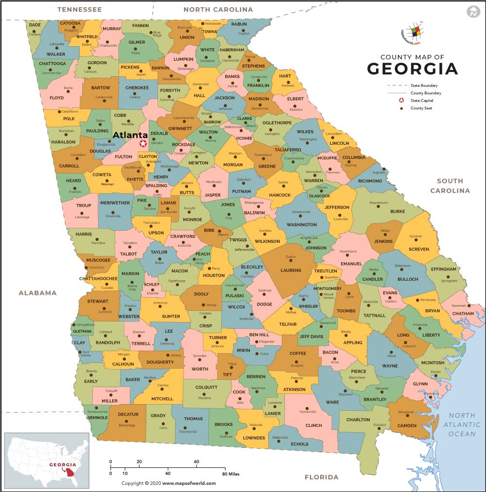 Master Map Of Ga Counties Today