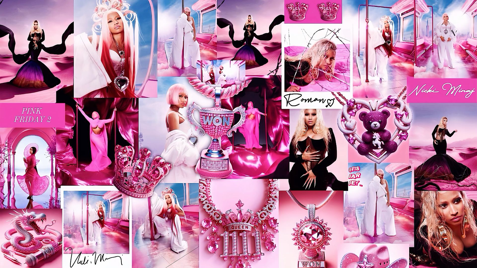 Nicki Minaj Collage Twitter Background