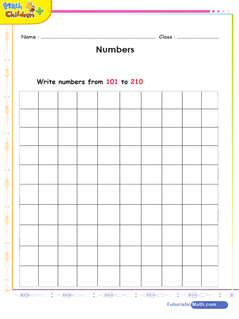 Numbers 101 To 200 Flashcards Hecho Por Educadores