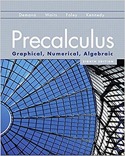 Precalculus Textbook Graphical Numerical Algebraic