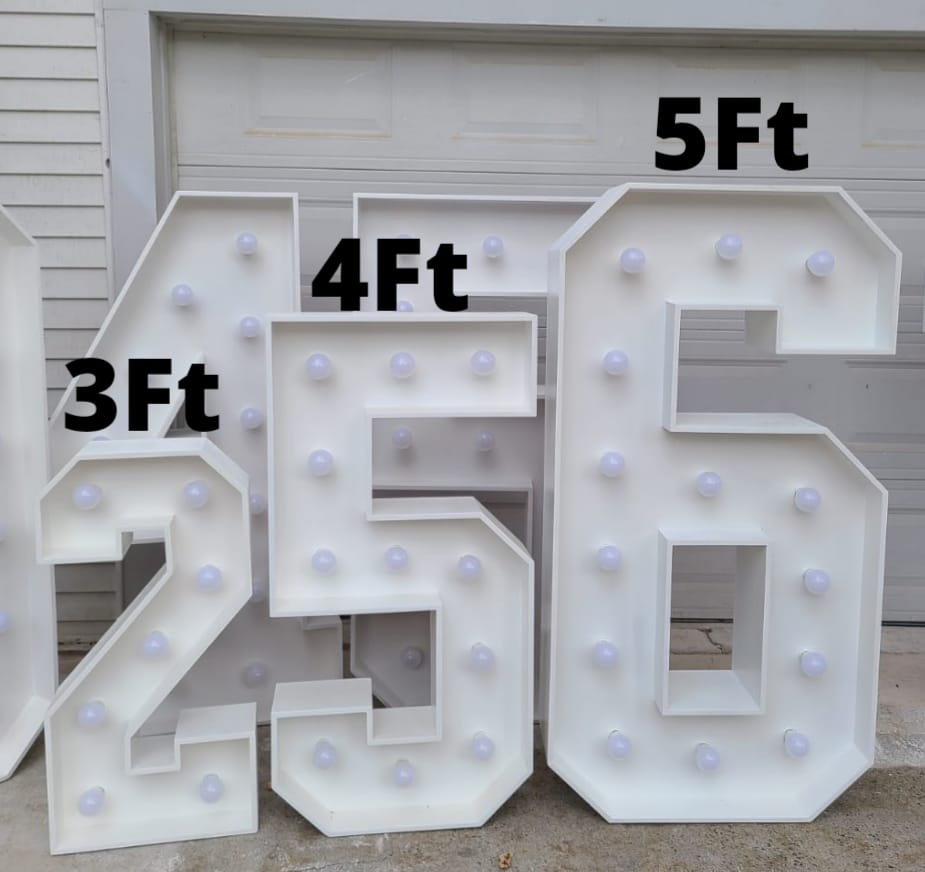 Wood Marquee Number 5