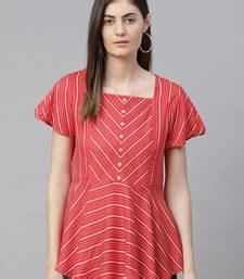 Yash Gallery Women Amp 39 S Stripe Printed Regular Top
